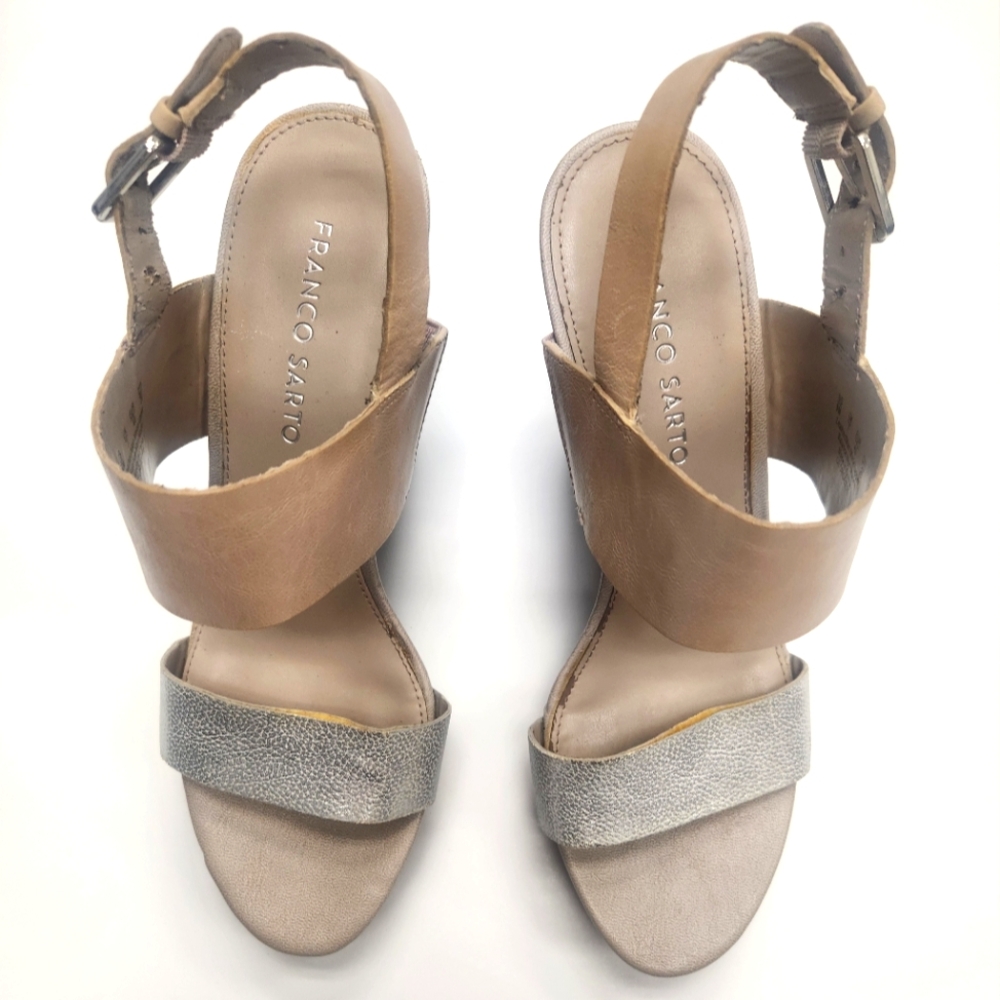 Franco Sarto Womens 9M Chunky Platform Sandle With Wide Straps